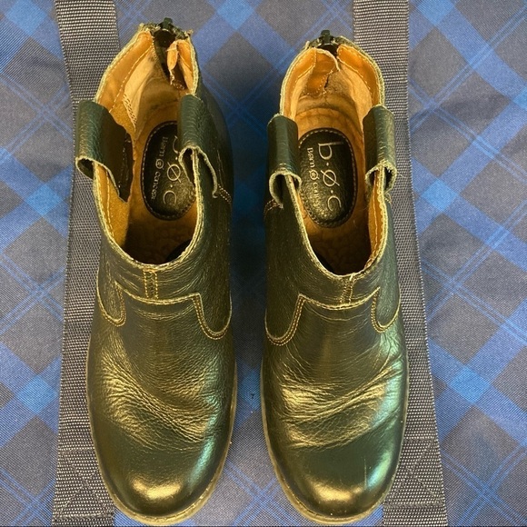 BOC BORN of CONCEPT Sz 6.5 Leather Western Style Stacked Heel Booties - Picture 2 of 12